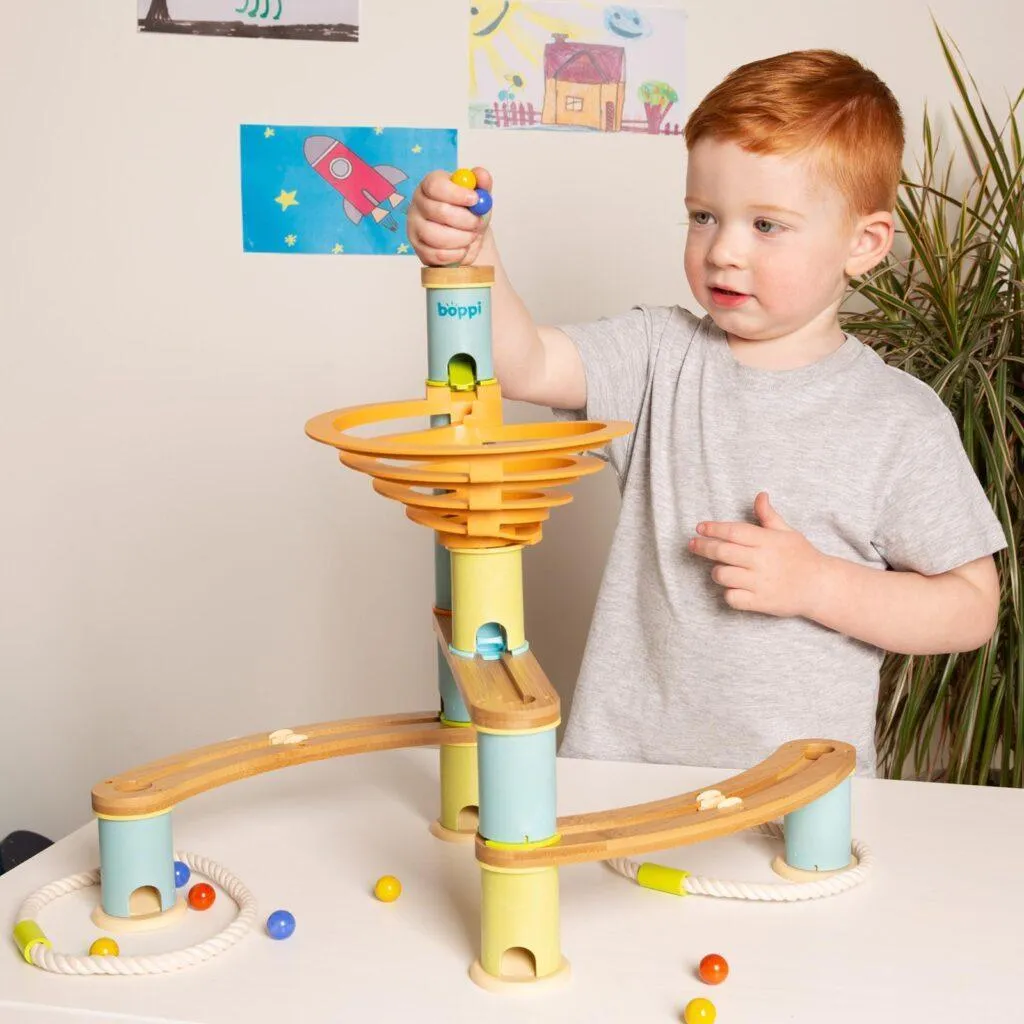 Boppi Wooden Bamboo Marble Run - Starter Pack