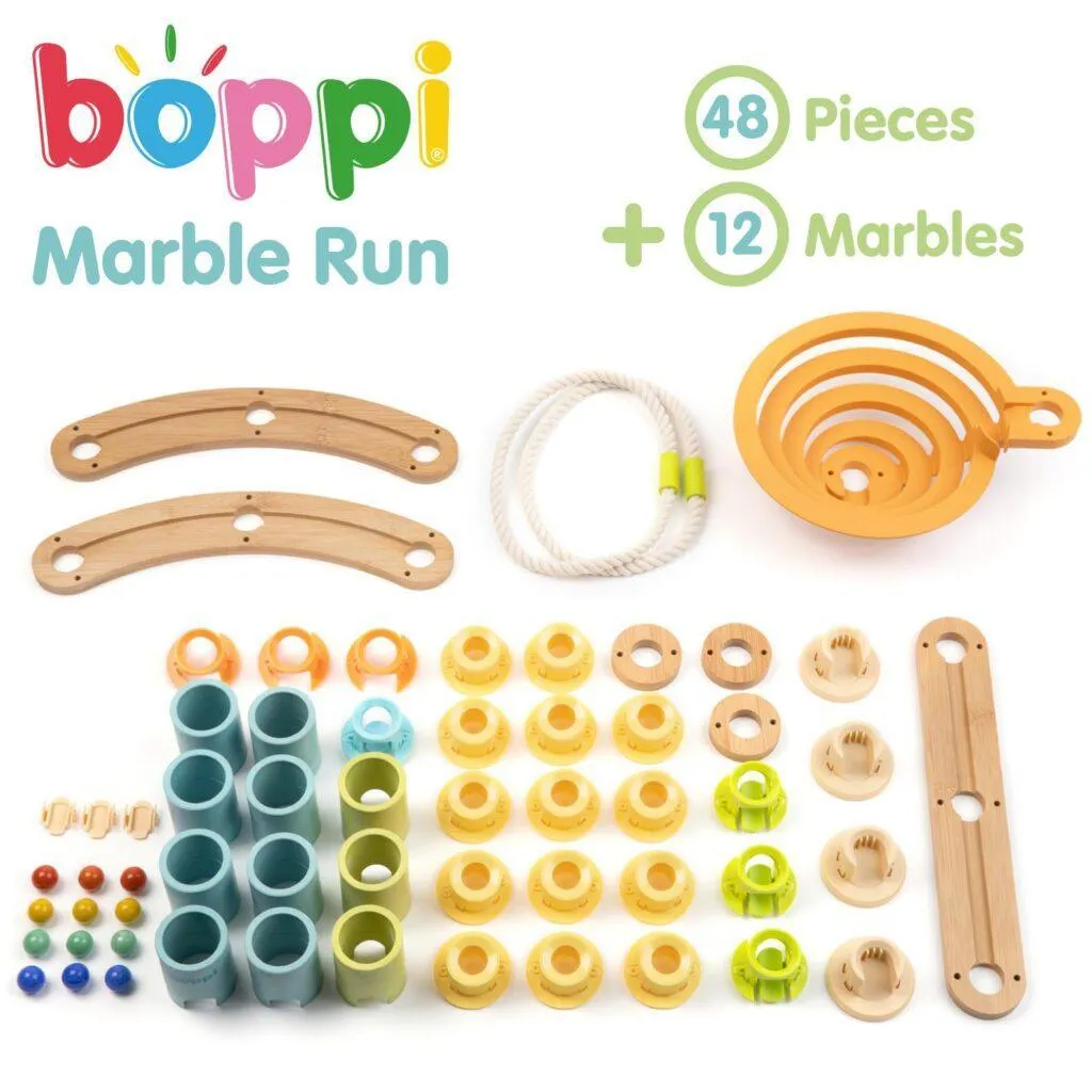 Boppi Wooden Bamboo Marble Run - Starter Pack