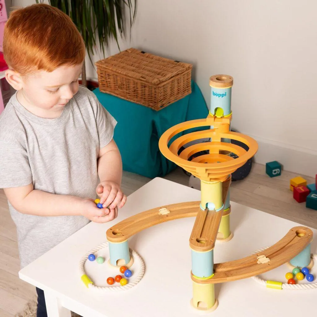 Boppi Wooden Bamboo Marble Run - Starter Pack