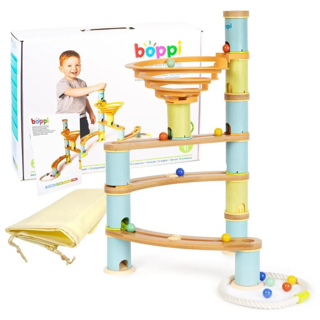 Boppi Wooden Bamboo Marble Run - Starter Pack