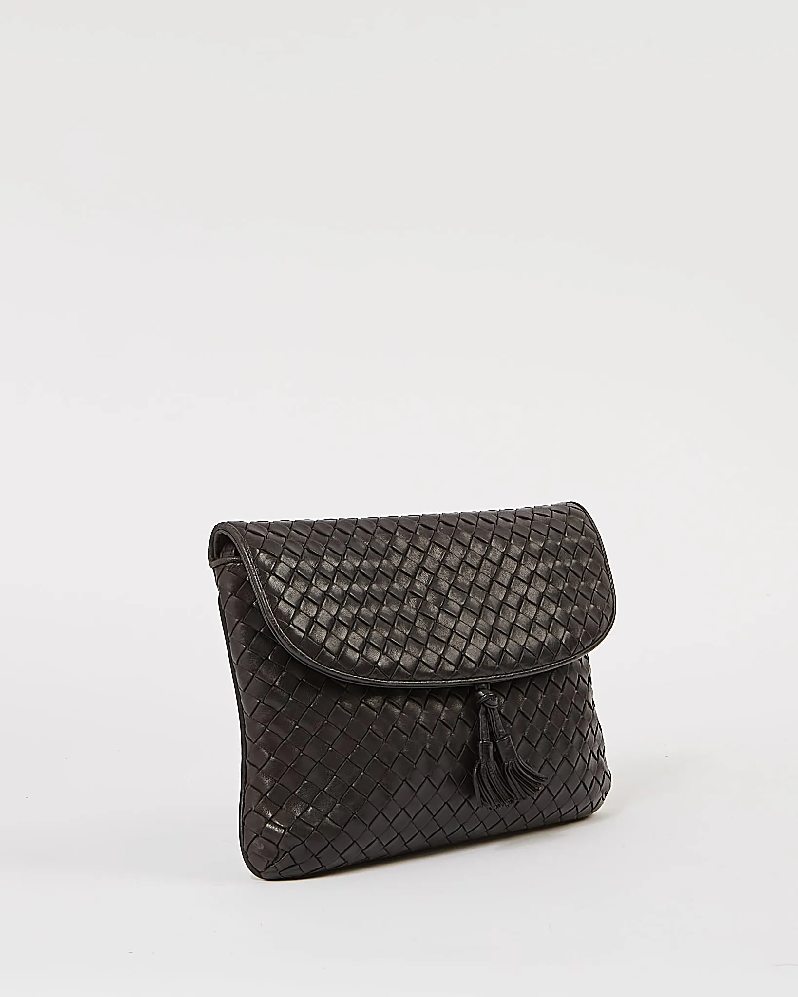 Bottega Veneta Black Intrecciato Leather Shoulder Bag