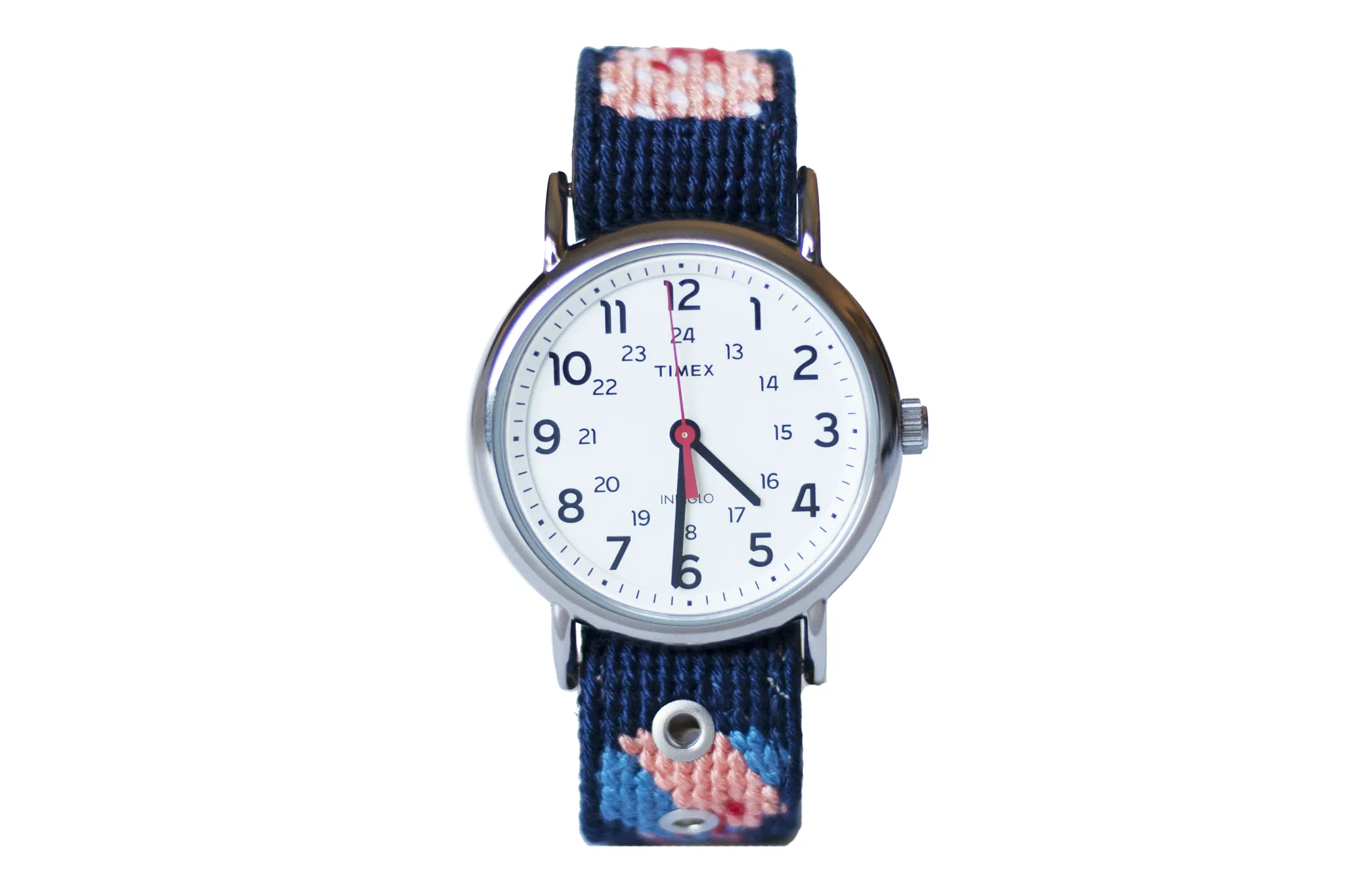 Bow Tie Needlepoint Watch Strap and Timex Watch Face
