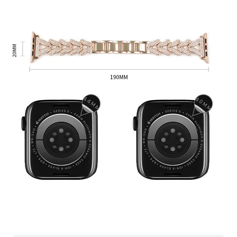 Bracelete com Zircônia Cúbica para Apple Watch
