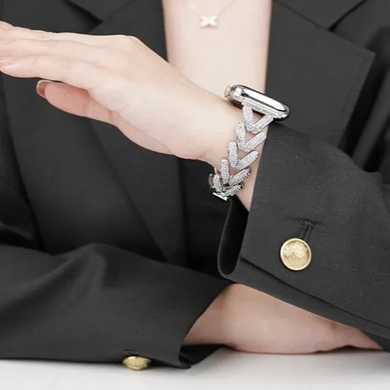 Bracelete com Zircônia Cúbica para Apple Watch