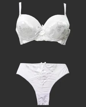 Bridal Pushup Plus Size Bra Panty Sets - Single Padded Underwired Bra Panty Sets - BS2002