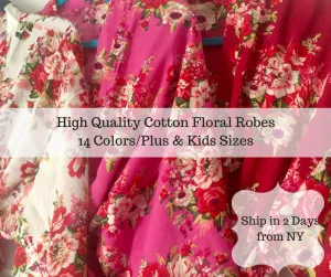 Bridesmaid Robes~14 COLORS/3 Sizes~Gift for Bridesmaid~Bridesmaids Gift~Bridal Robe~Wedding Robe~Floral Robes~Discount for Multi Order