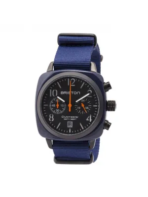 Briston Clubmaster Classic Acetate Chronograph Navy Military PVD 40mm