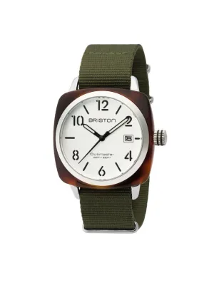 Briston Clubmaster Classic Acetate HMS Tortoise Shell White Dial 40mm