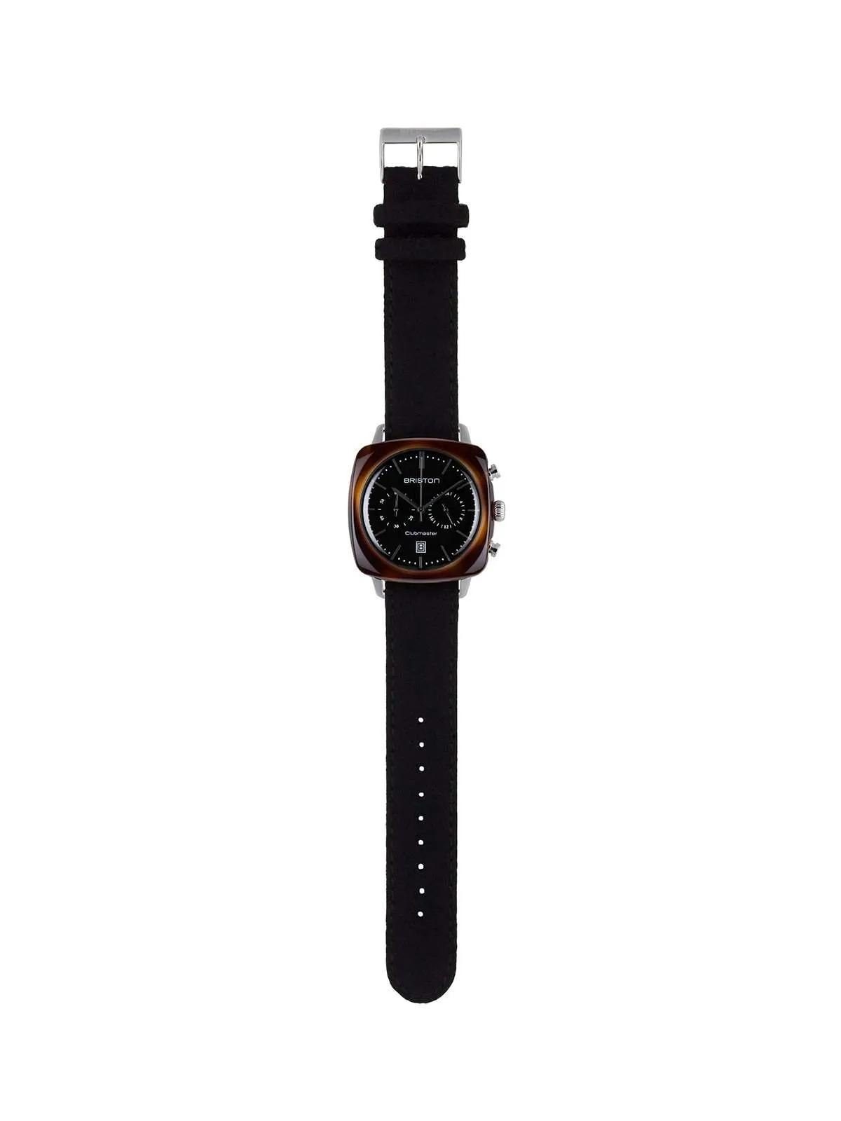 Briston Clubmaster Vintage Acetate Chronograph Tortoise Shell Black Dial 40mm