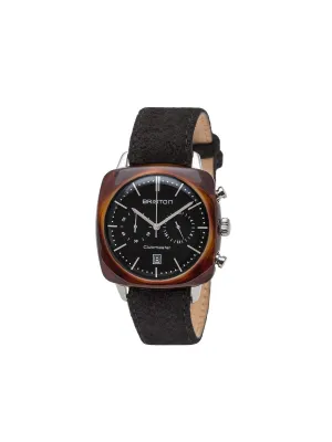 Briston Clubmaster Vintage Acetate Chronograph Tortoise Shell Black Dial 40mm