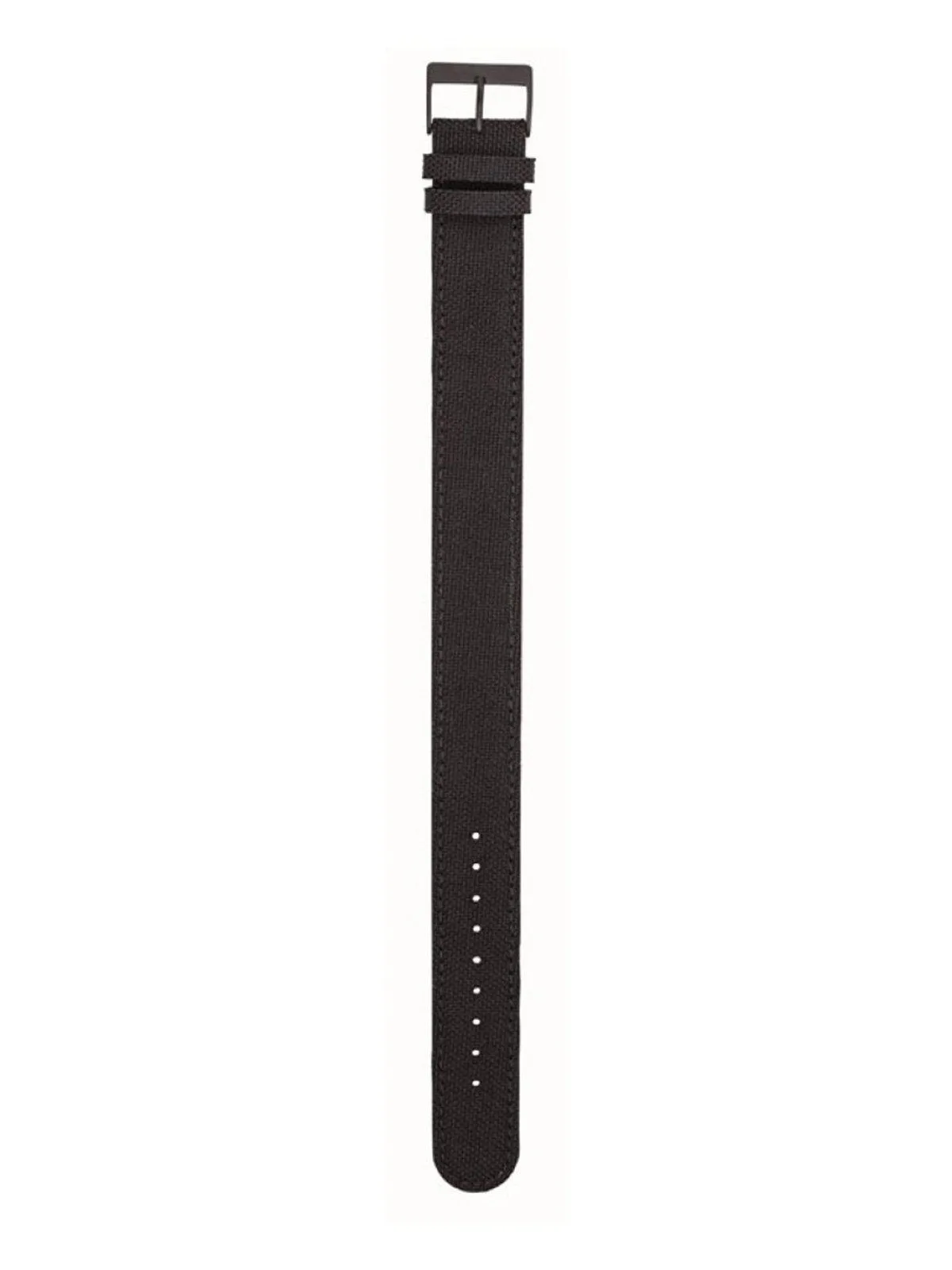 Briston Leather Canvas Strap Black PVD 20mm