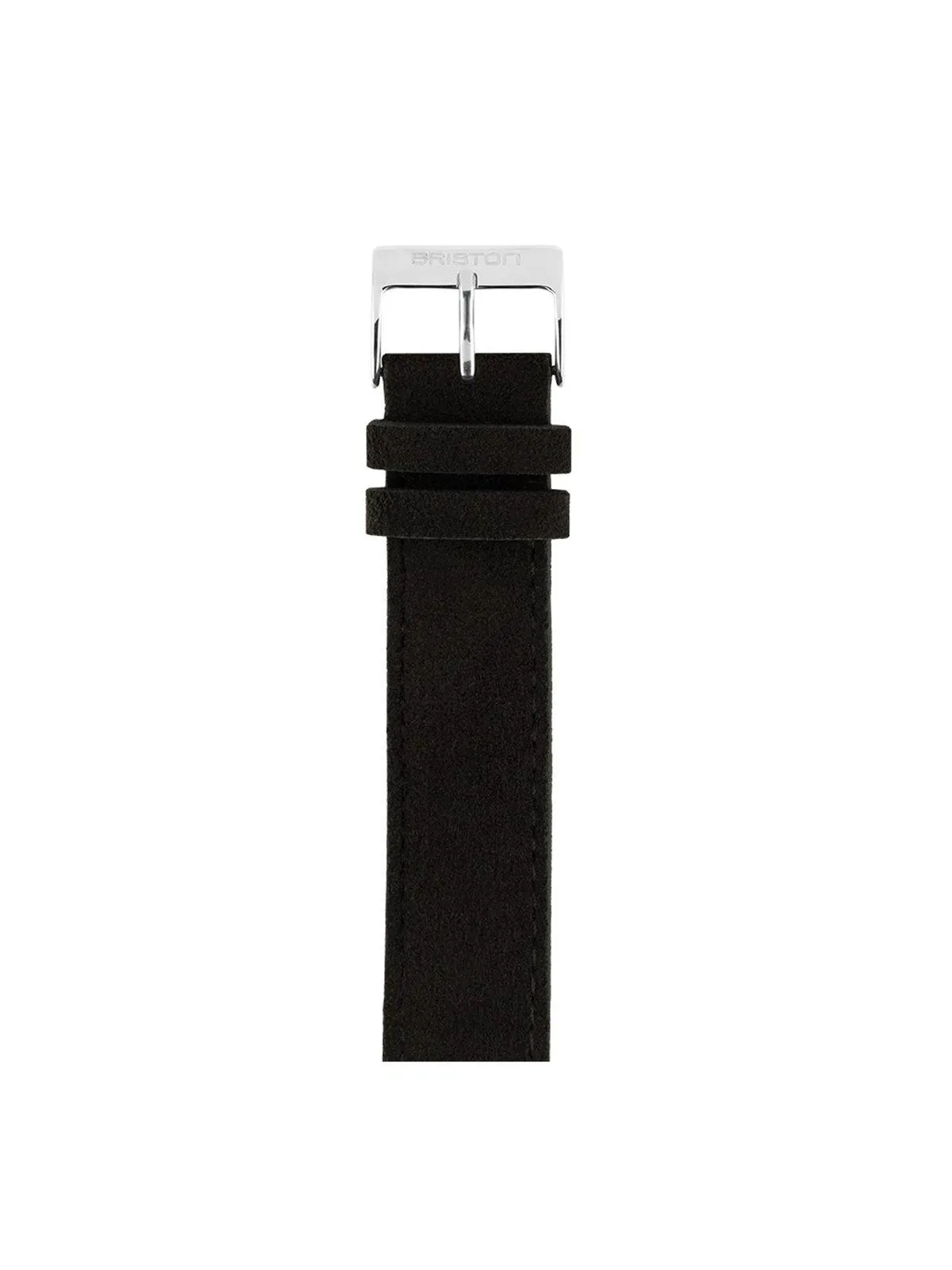 Briston Suede Strap Black Polished Steel 18mm