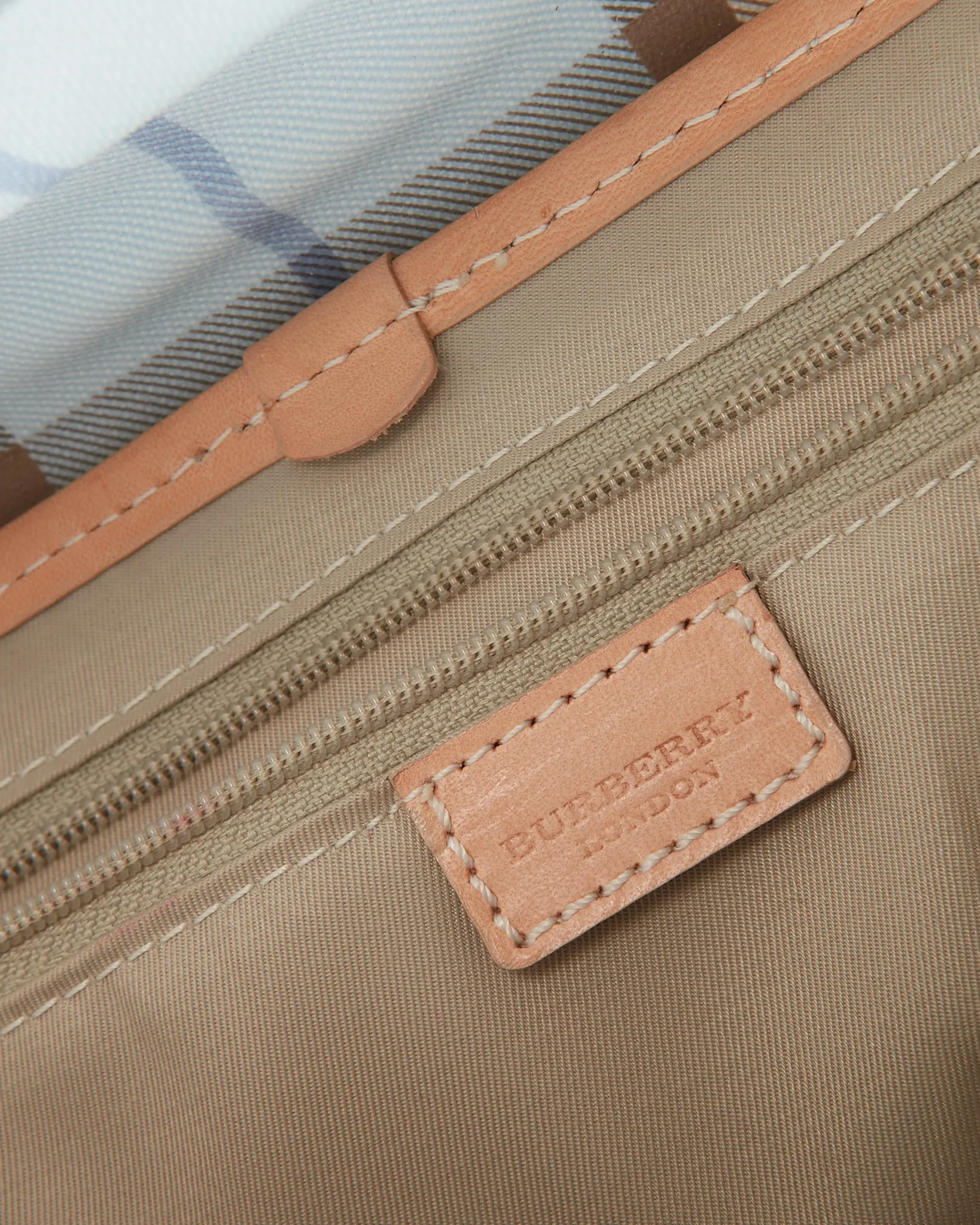 Burberry Baby Blue Nova Check Coated Canvas Buckle Shoulder Bag
