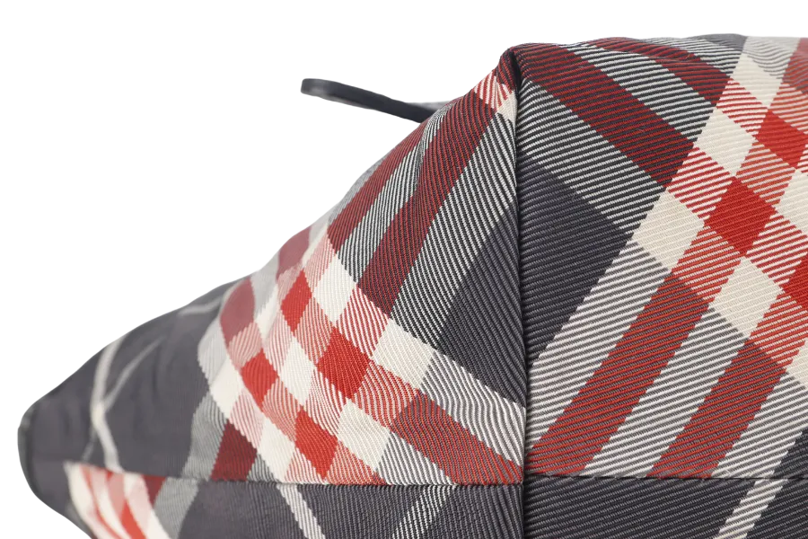 BURBERRY BLUE LABEL RED & BLUE CHECK ZIPPY TOTE BAG ZAE05-110-07 WITH DUST COVER