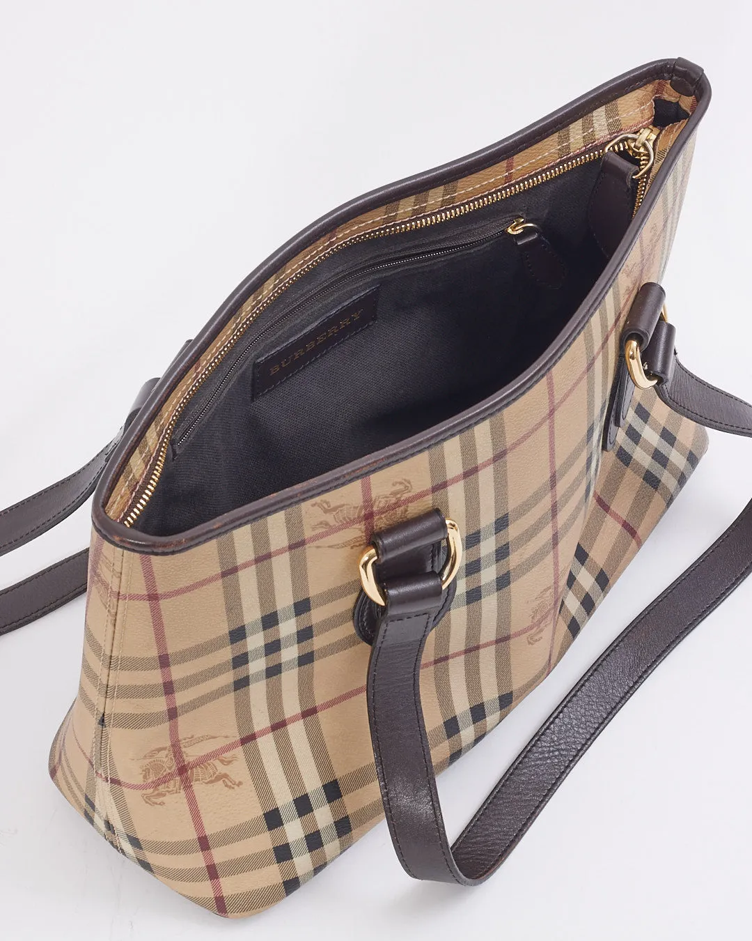 Burberry Nova Check Coated Canvas Tote Bag