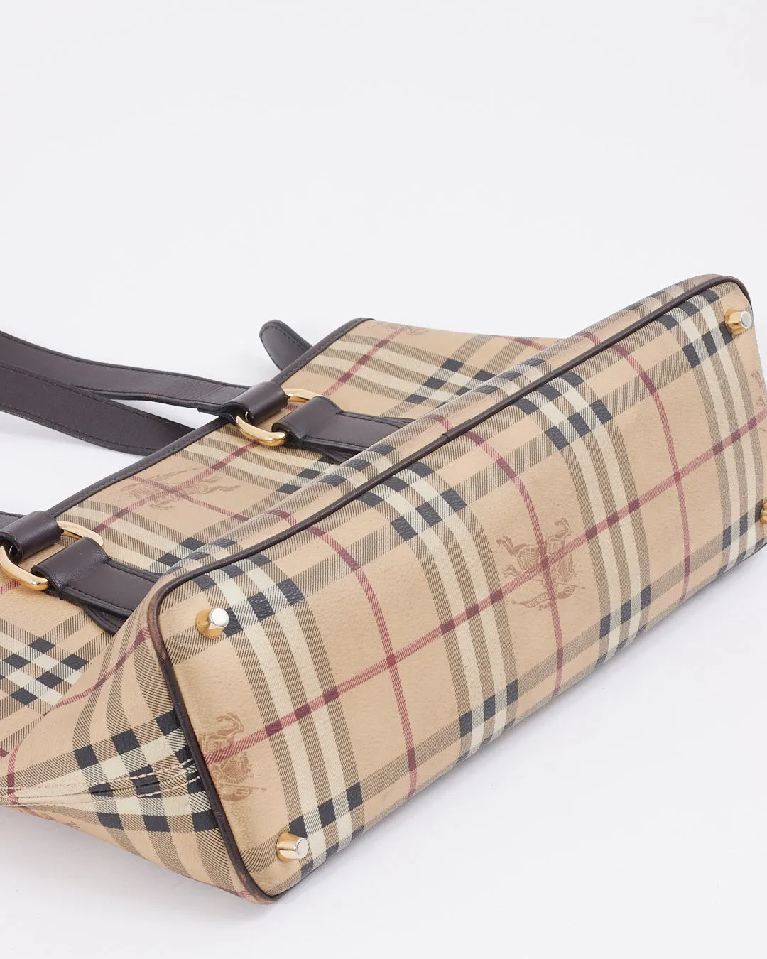 Burberry Nova Check Coated Canvas Tote Bag