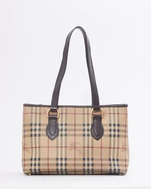 Burberry Nova Check Coated Canvas Tote Bag