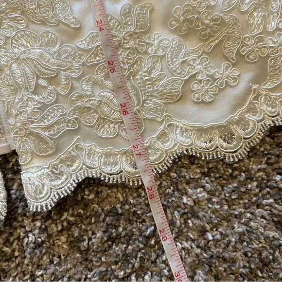 Cachet women’s 18W white floral jacket formal bridal elegant top lace sheer NWT