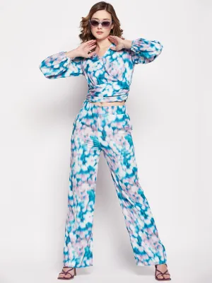 Camla Barcelona Green Printed  Smocked Co-Ord Set