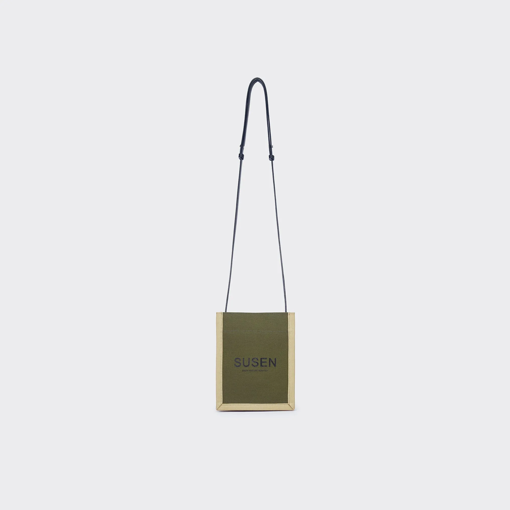 Canvas Crossbody Phone Bag - Army Green