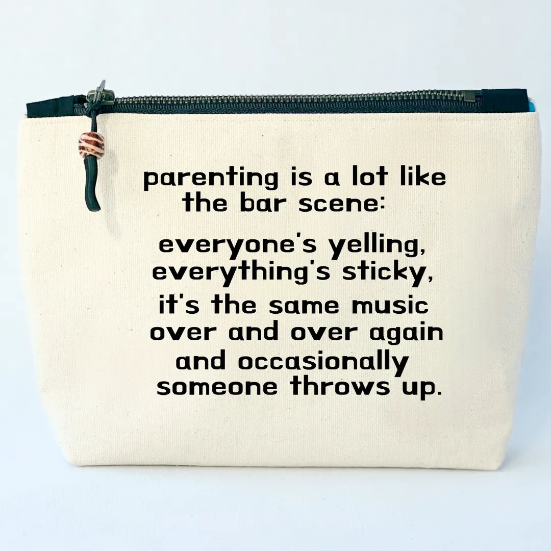 Canvas Zip Bag Lined - Parenting Scene