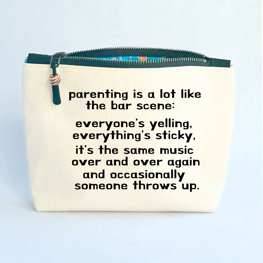 Canvas Zip Bag Lined - Parenting Scene