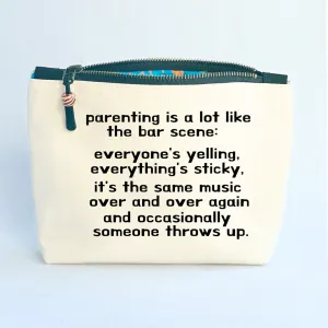 Canvas Zip Bag Lined - Parenting Scene