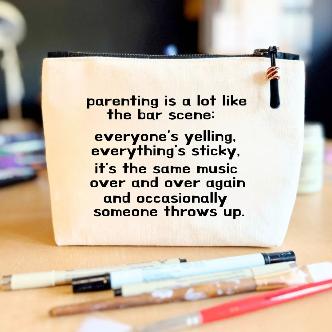 Canvas Zip Bag Lined - Parenting Scene