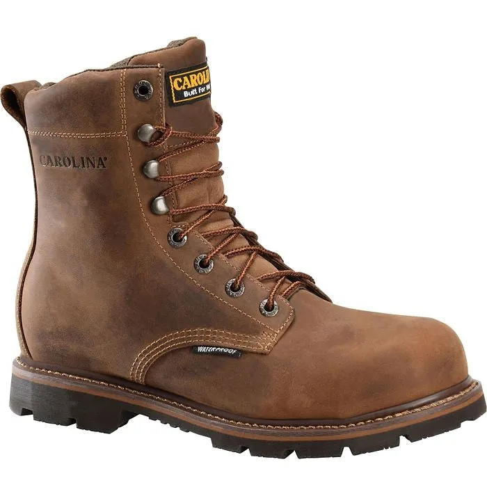 Carolina Men's Installer 8" Soft Toe Waterproof Work Boot -Brown- CA3057