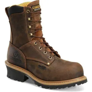 Carolina Men's Poplar 8"� Logger Composite Toe Work Boot - Brown - CA9853