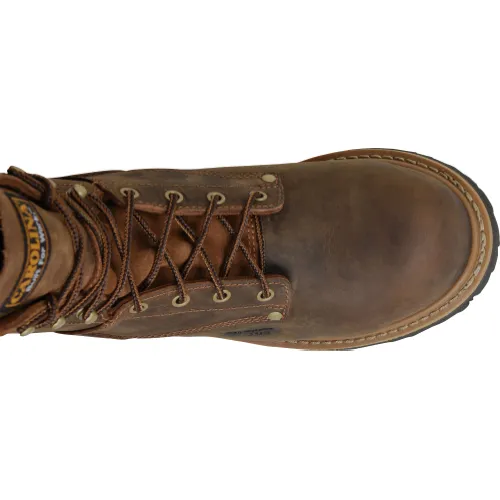 Carolina Men's Poplar 8"� Logger Composite Toe Work Boot - Brown - CA9853