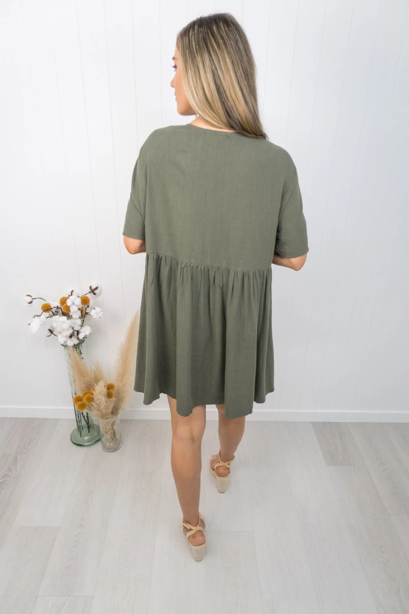 Cassidy Dress -Khaki