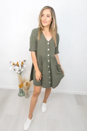 Cassidy Dress -Khaki