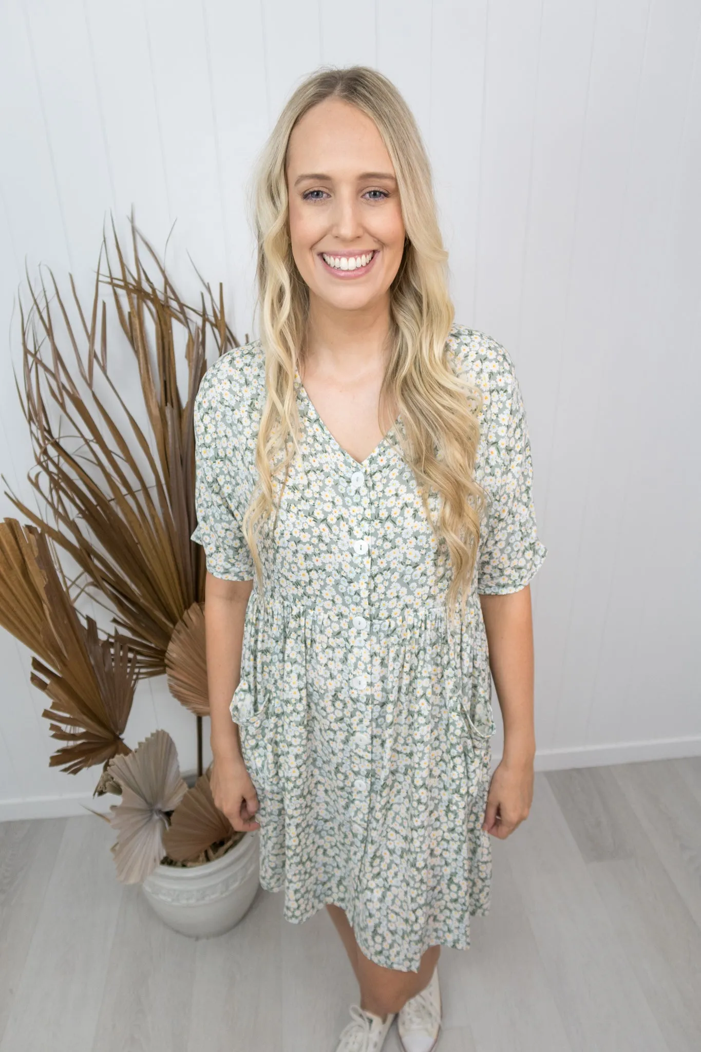 Cassidy Dress -Sage/floral