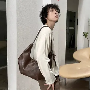 Casual Leather Shoulder Bag