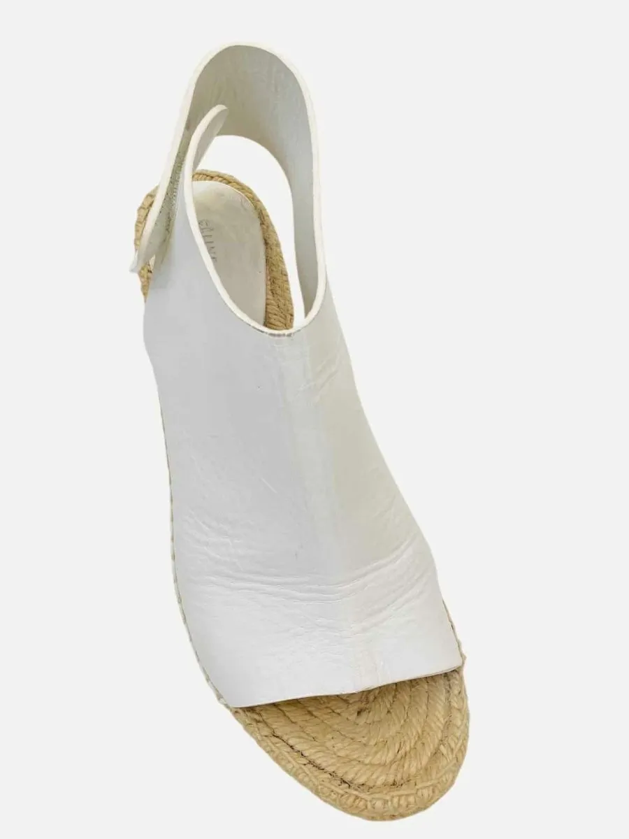 CELINE Espadrille White Wedges 38