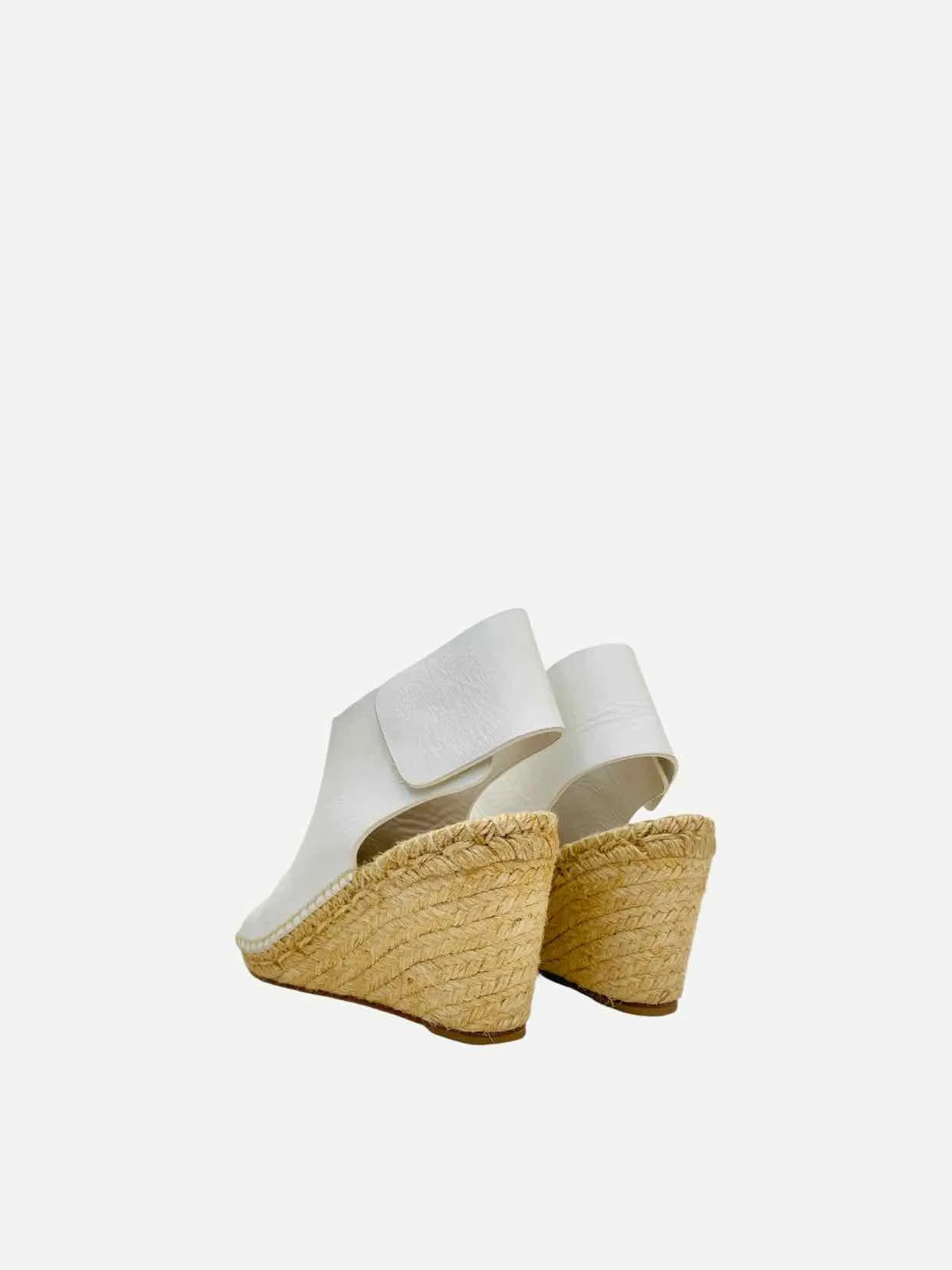 CELINE Espadrille White Wedges 38