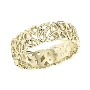 Celtic Trinity Knot Gold Band