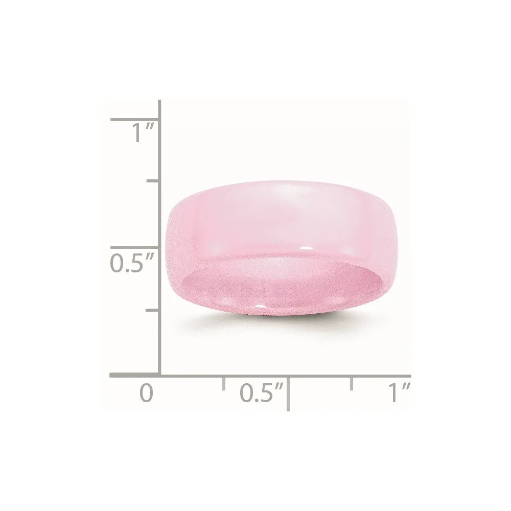 Ceramic Pink 8mm Polished Band
