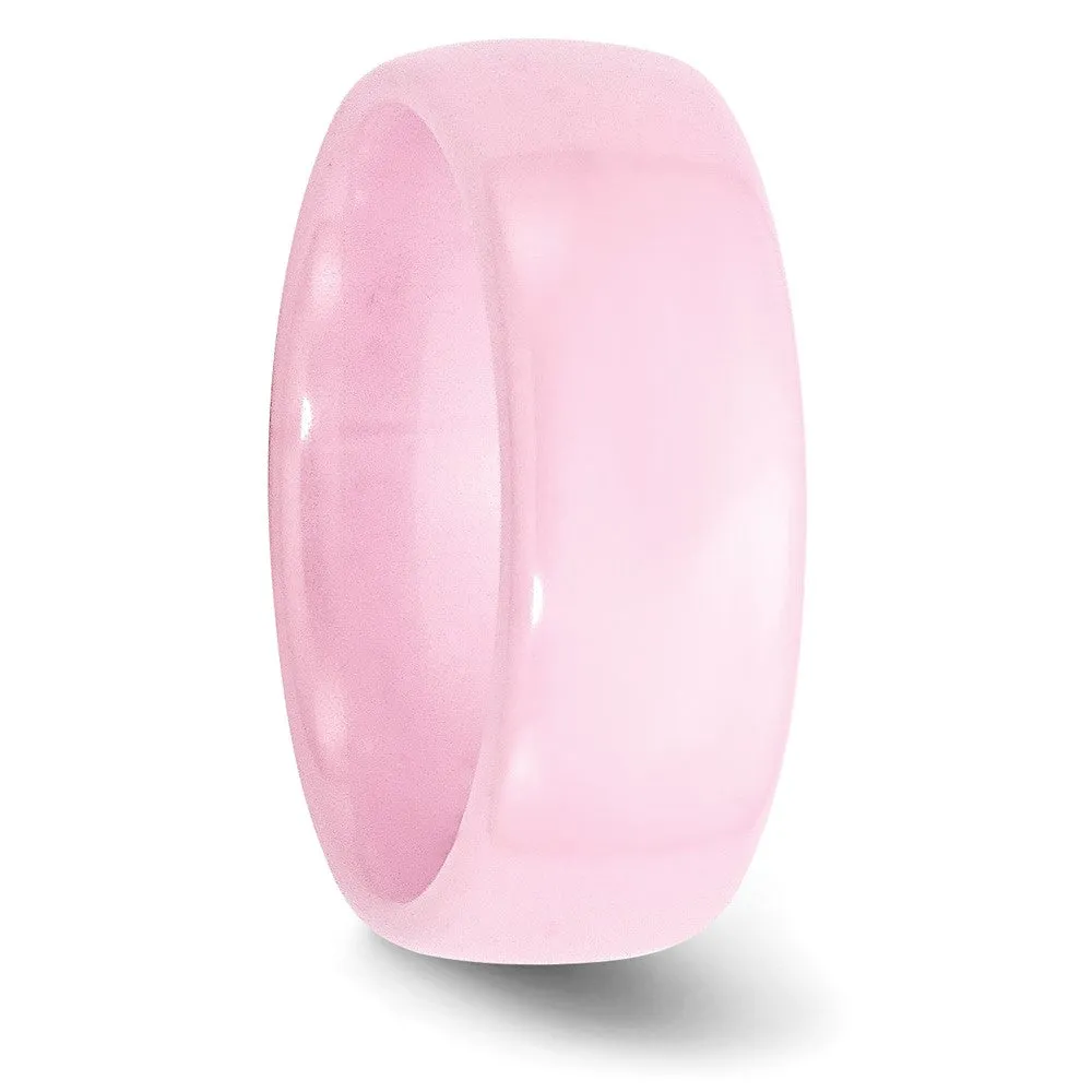 Ceramic Pink 8mm Polished Band