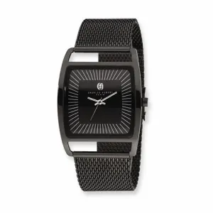 Charles Hubert Black IP-Plated Stainless Steel Milanese Band 38mm Case Men' Watch