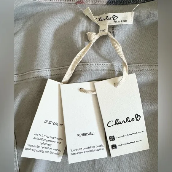 Charlie B Printed Reversible Jean Jacket