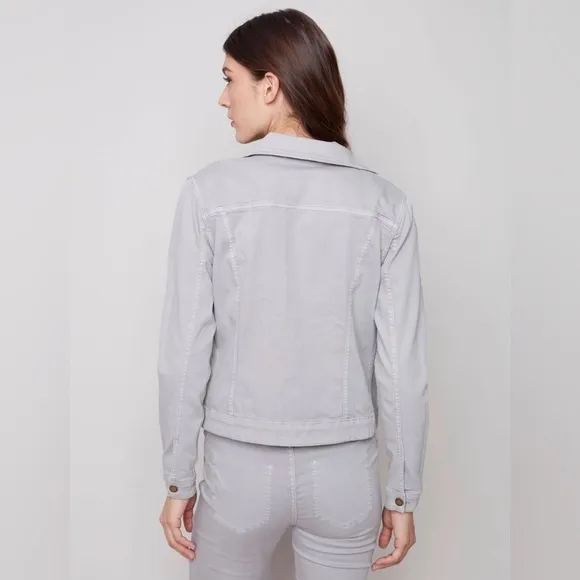 Charlie B Printed Reversible Jean Jacket