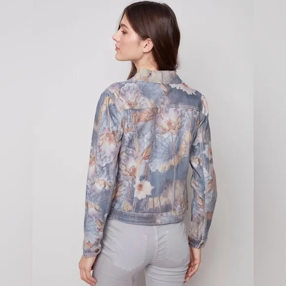 Charlie B Printed Reversible Jean Jacket