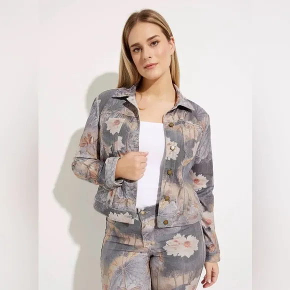 Charlie B Printed Reversible Jean Jacket