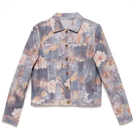 Charlie B Printed Reversible Jean Jacket