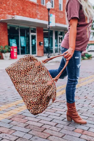Charlie Leopard Weekender Tote