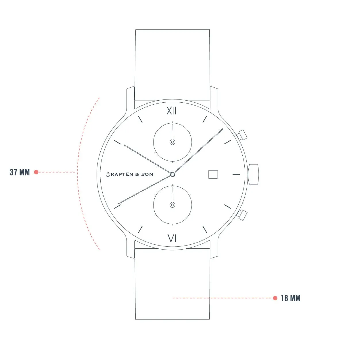 Chrono Small Silver Bicolour-Steel