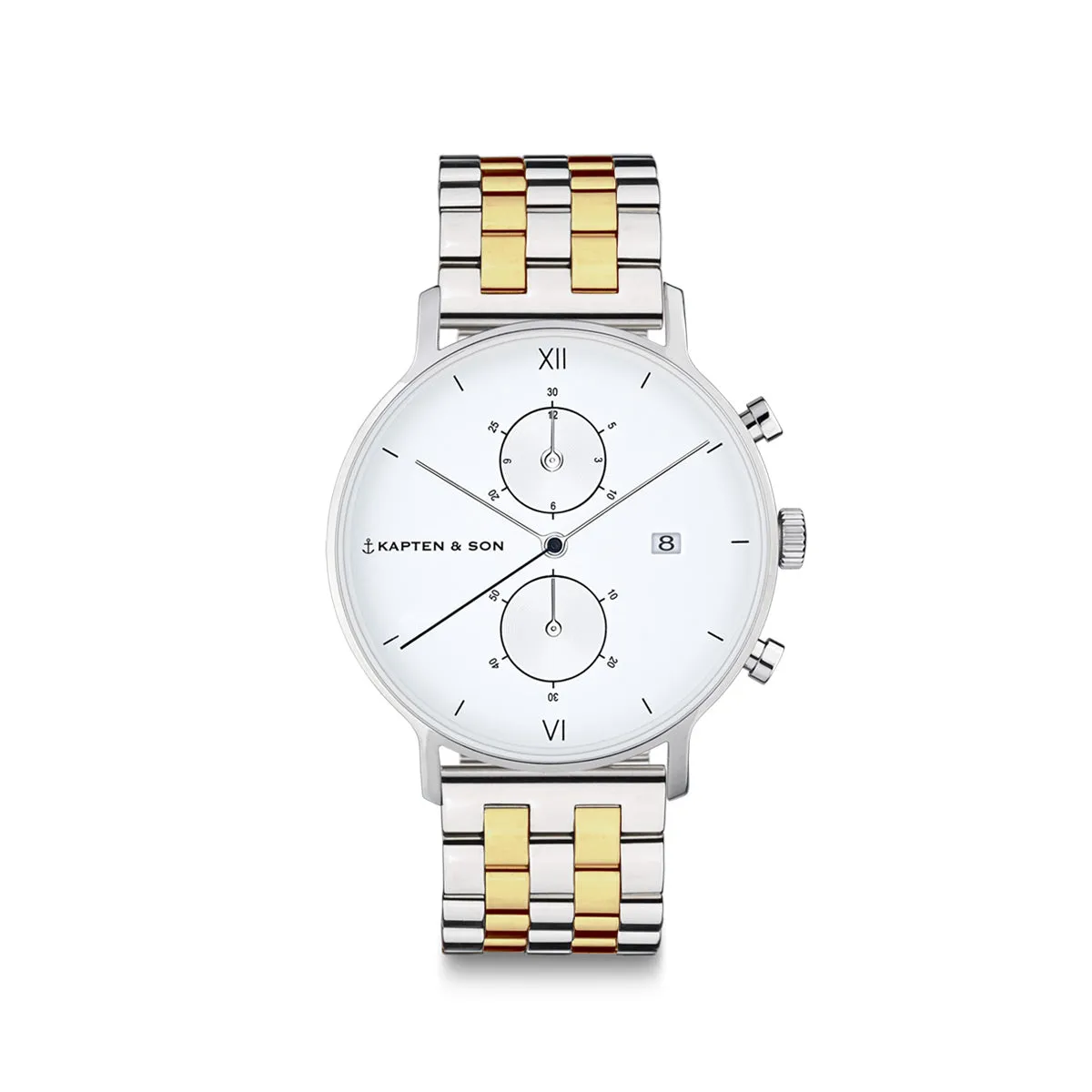 Chrono Small Silver Bicolour-Steel