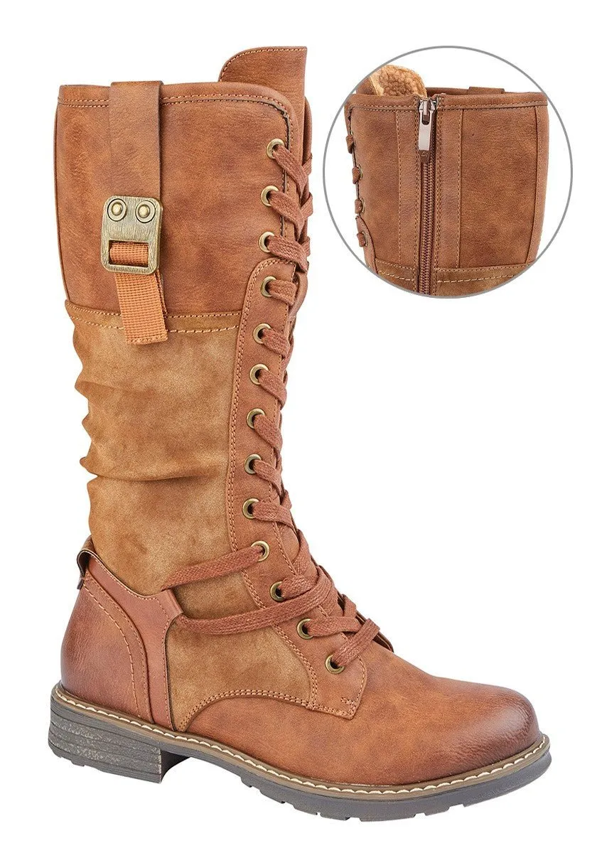 Cipriata L307BT Gabriela High Leg Lace Up Boot